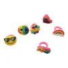 Rainbow-themed children's colorful ring, sweet and cute cartoon accessory, made of safe and environmentally friendly materials Item Picture